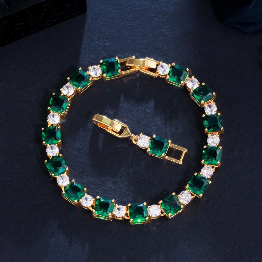 Cube Drop Bracelet | Gold