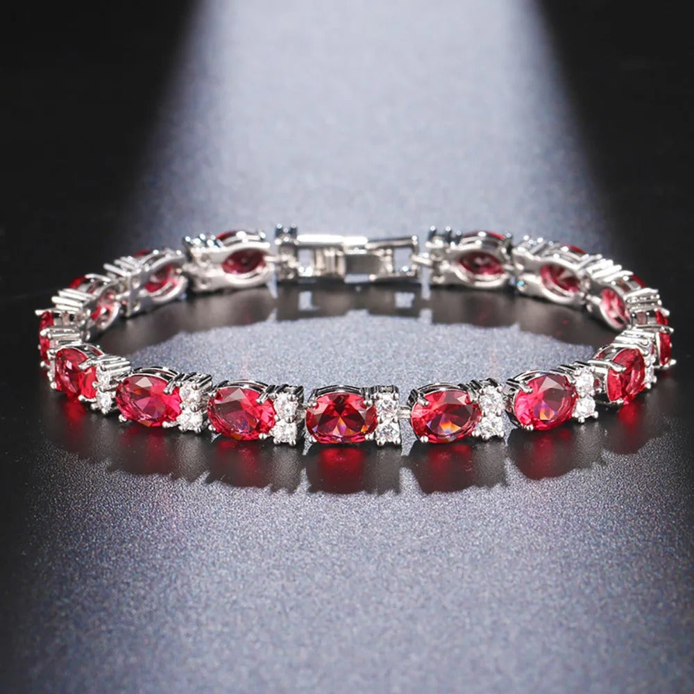 Crystal Cut Bracelet | Silver