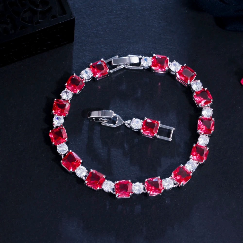 Cube Drop Bracelet | Silver
