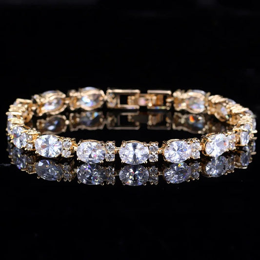 Crystal Cut Bracelet | Gold
