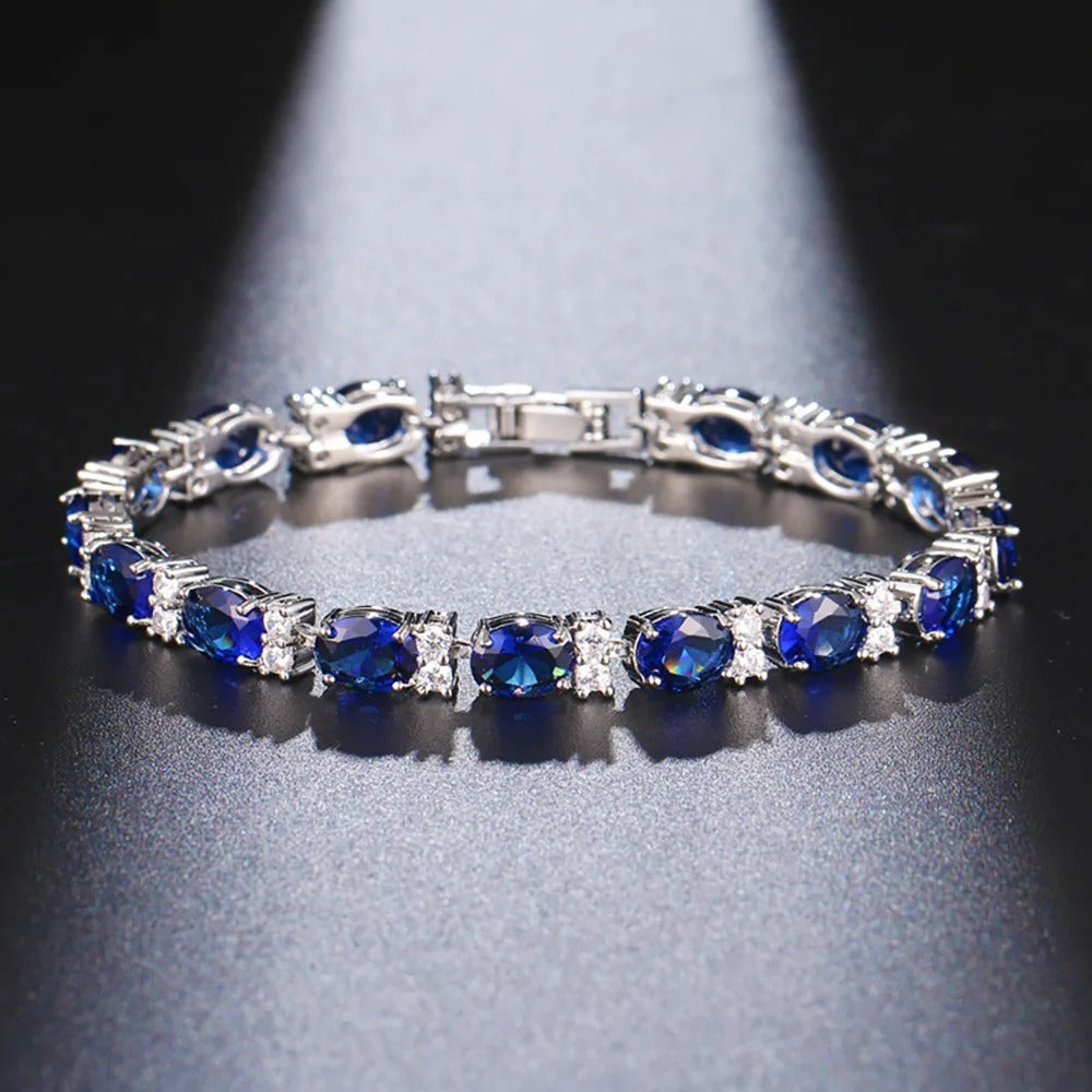 Crystal Cut Bracelet | Silver