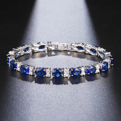 Crystal Cut Bracelet | Silver