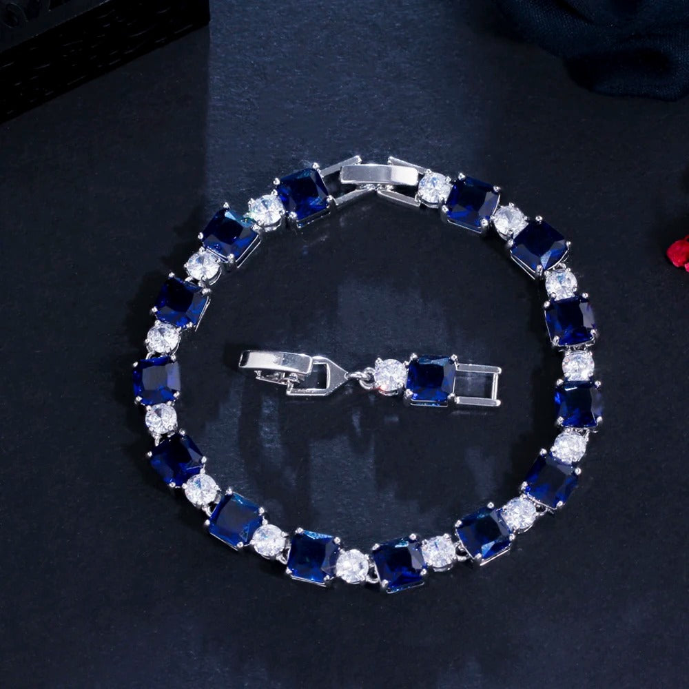 Cube Drop Bracelet | Silver