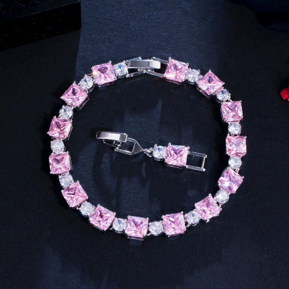 Cube Drop Bracelet | Silver