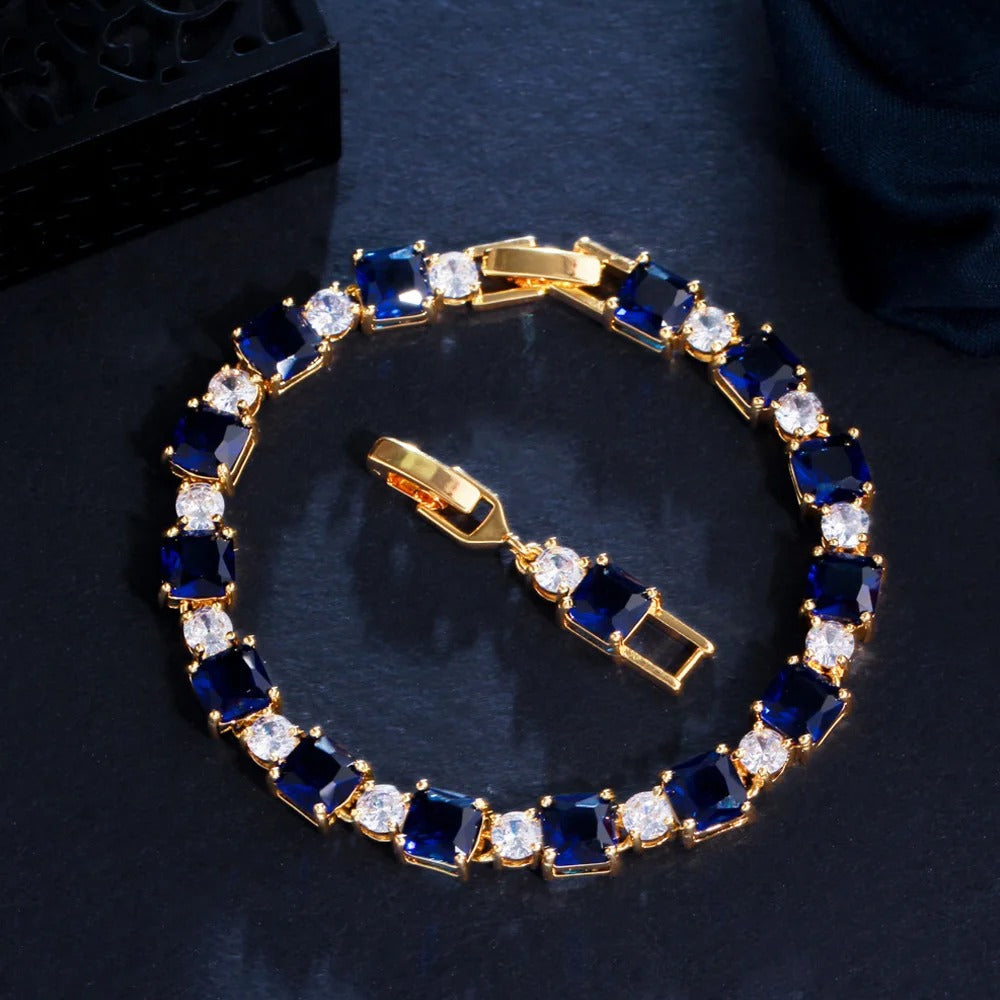 Cube Drop Bracelet | Gold