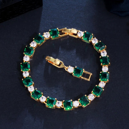 Cube Drop Bracelet | Gold