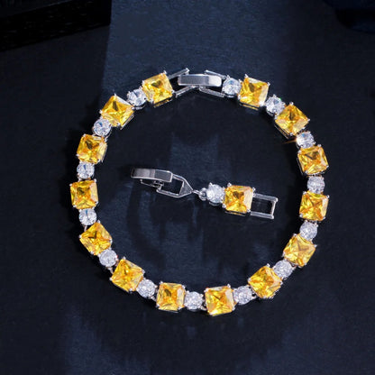 Cube Drop Bracelet | Silver