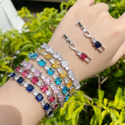 Cube Drop Bracelet | Silver