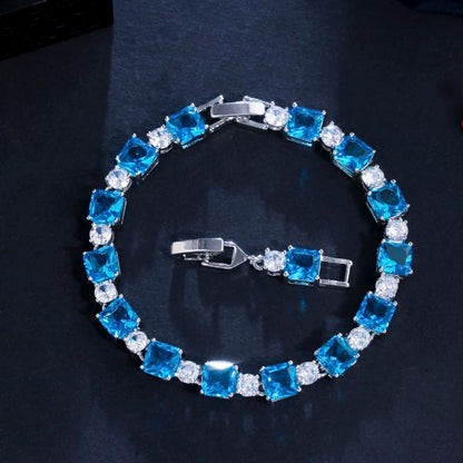 Cube Drop Bracelet | Silver