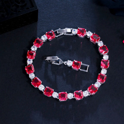 Cube Drop Bracelet | Silver