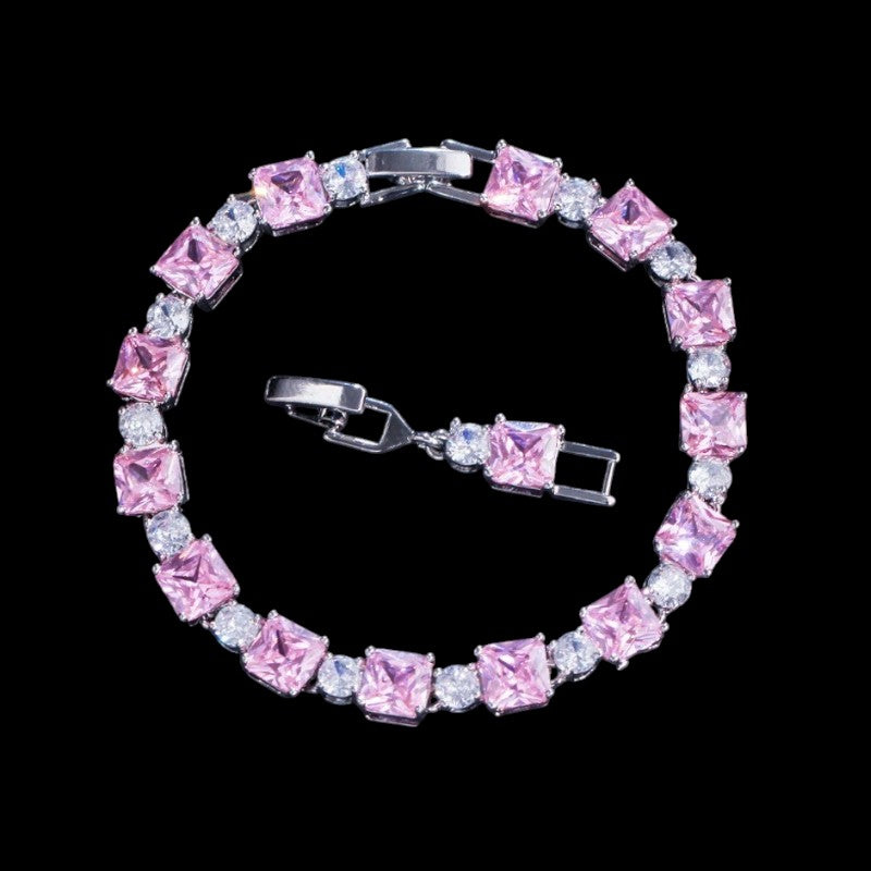 Cube Drop Bracelet | Silver