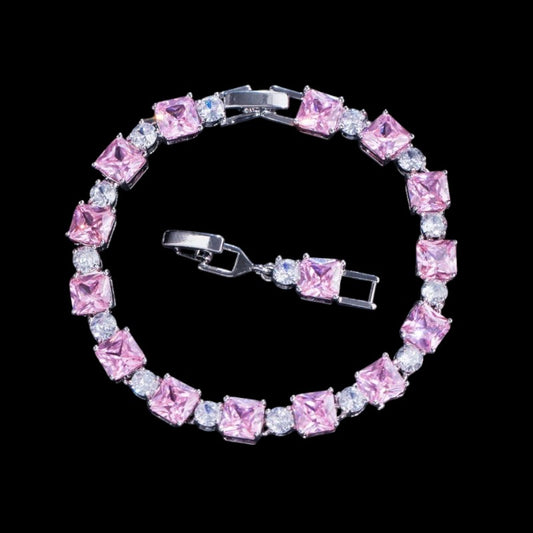 Cube Drop Bracelet | Silver