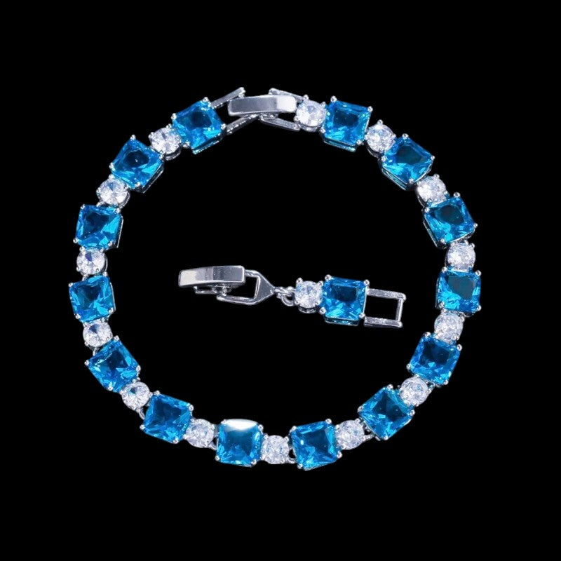 Cube Drop Bracelet | Silver