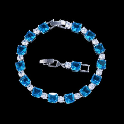 Cube Drop Bracelet | Silver