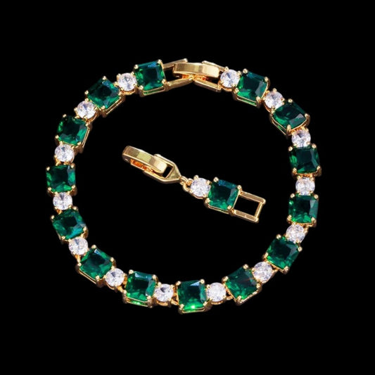 Cube Drop Bracelet | Gold