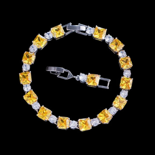 Cube Drop Bracelet | Silver