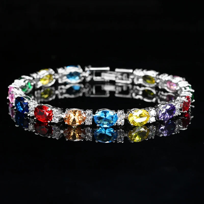 Crystal Cut Bracelet | Silver