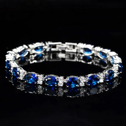 Crystal Cut Bracelet | Silver