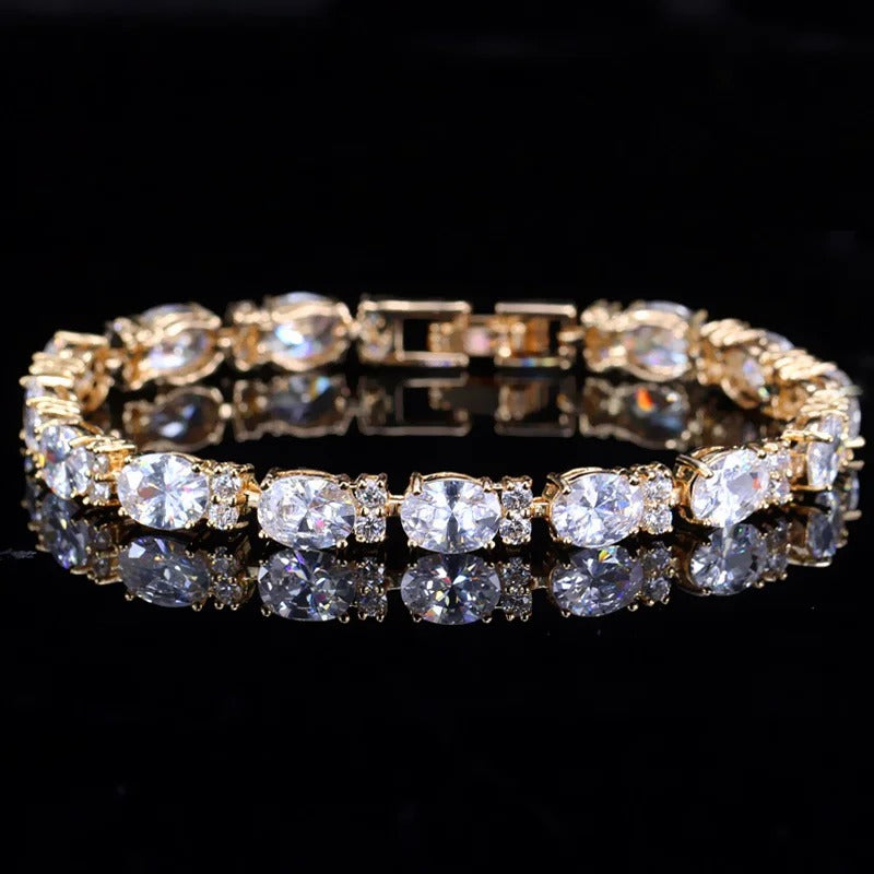 Crystal Cut Bracelet | Gold
